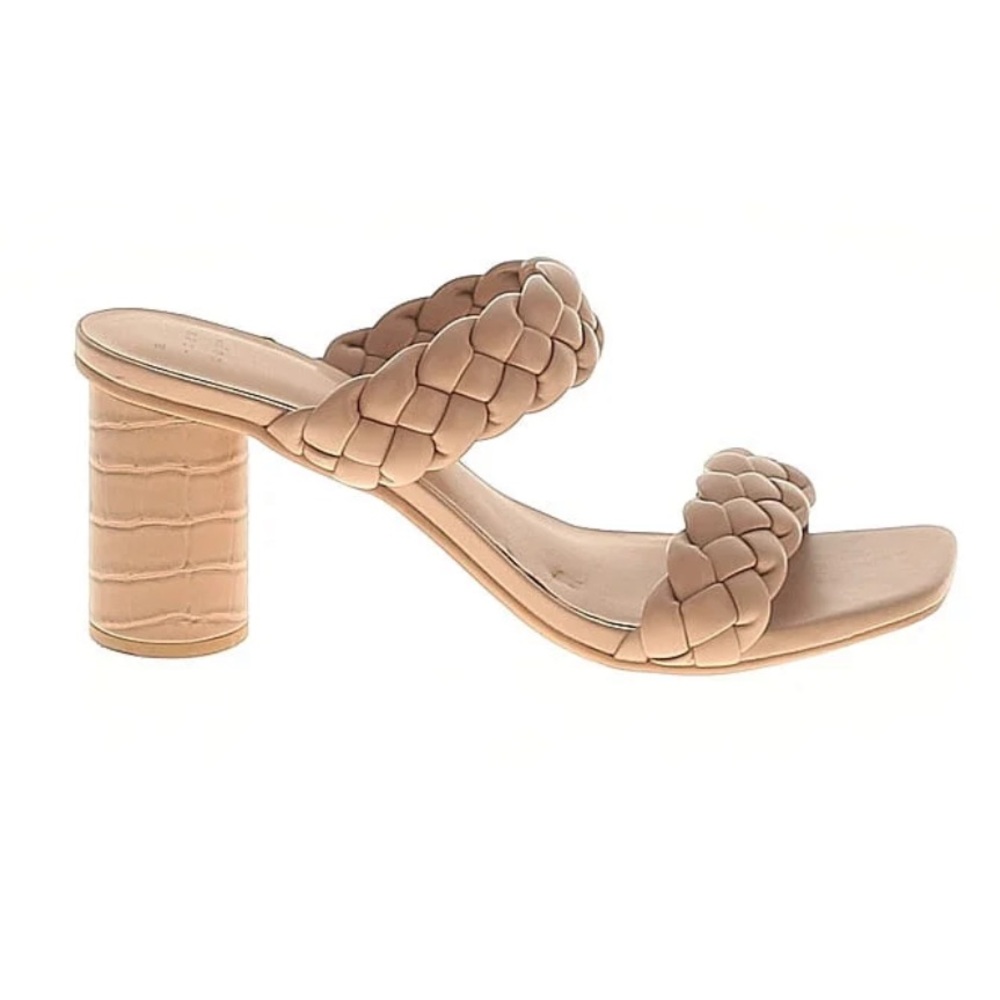 a new day Basil Heeled Tan Braided Women's Sandals